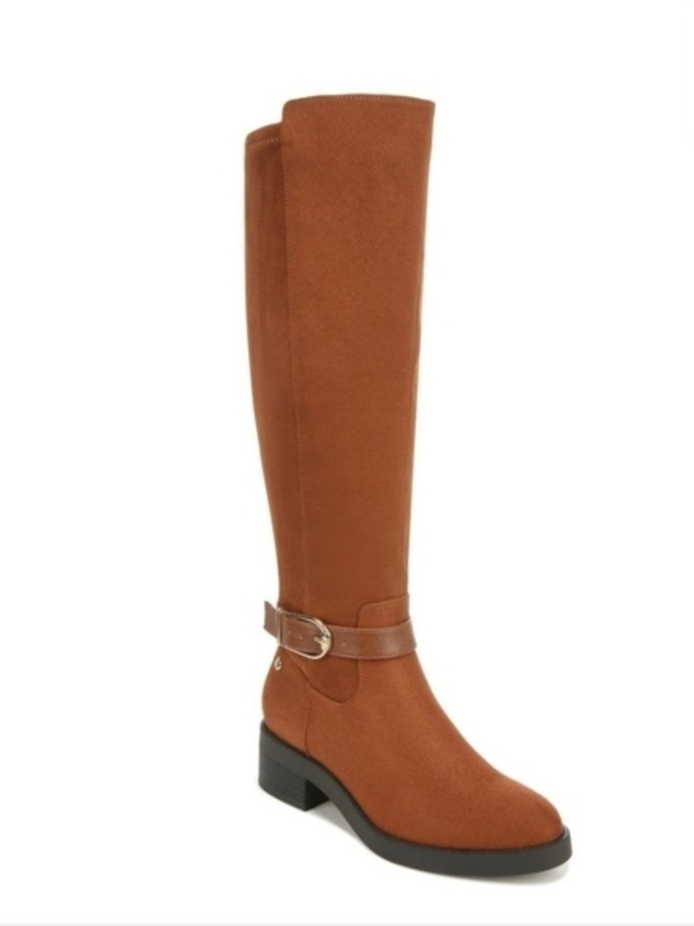 NWT! Life Stride Microsuede  Boots in WALNUT Size 10 Wide-Calf